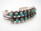 Vintage Zuni 2 Row Petit Point Turquois Small Cuff  c.1940～