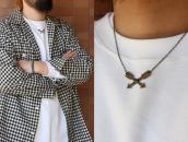 【UITA21/Ganscraft】 Atq Crossed Arrows Fob Necklace  c.1945～