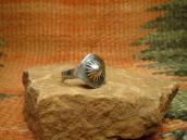 Antique Navajo Concho Repouse Silver Tourist Ring  c.1935～