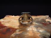 Antique Navajo Split Shank Ring w/Sq. Green Turquoise c.1940