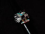 Vintage Zuni Channel Inlay Eagle Ring  c.1970