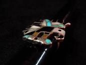 Vintage Zuni Channel Inlay Eagle Ring  c.1970