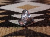 【UITA22】 Antique Navajo Bow Face Silver Ketoh Ring  c.1945～