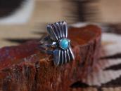 【UITA22】 Antique Navajo Bow Face Silver Ketoh Ring  c.1945～