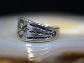 Atq Navajo Crossed Arrows Stamped Ingot Silver Ring  c.1915～