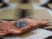 Atq Navajo Crossed Arrows Stamped Ingot Silver Ring  c.1915～