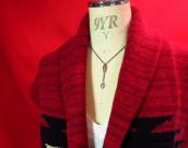 Navajo Oldpawn 【Diamond】 Charm Silver Necklace