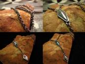 Navajo Oldpawn 【Diamond】 Charm Silver Necklace