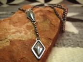 Navajo Oldpawn 【Diamond】 Charm Silver Necklace