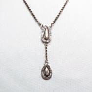 Navajo Oldpawn 【Teardrop】 Charm Silver Necklace