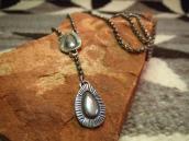 Navajo Oldpawn 【Teardrop】 Charm Silver Necklace