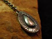 Navajo Oldpawn 【Teardrop】 Charm Silver Necklace