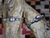 Antique Navajo Pearl & T-bird Applique Silver Cuff  c.1930～
