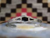 Antique Navajo Pearl & T-bird Applique Silver Cuff  c.1930～