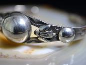 Antique Navajo Pearl & T-bird Applique Silver Cuff  c.1930～