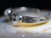 Antique Navajo Pearl & T-bird Applique Silver Cuff  c.1930～