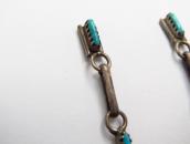 Vintage Zuni Needle Point TQ Dangle Pierced Earrings c.1960～