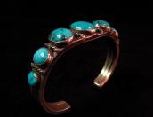 Antique Ingot Cuff w/Gem Grade Persian TQ  c.1930