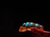 Antique Ingot Cuff w/Gem Grade Persian TQ  c.1930