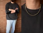 Vtg "Navajo Pearl" Hand Made Silver Bead Necklace  c.1950～?