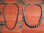 Vtg "Navajo Pearl" Hand Made Silver Bead Necklace  c.1950～?