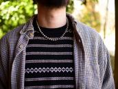 Vtg "Navajo Pearl" Hand Made Silver Bead Necklace  c.1950～?