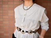 Vtg "Navajo Pearl" Hand Made Silver Bead Necklace  c.1950～?