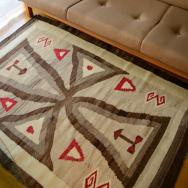 Antique Navajo Crystal Rug 【Cross】  c.1920 113/161