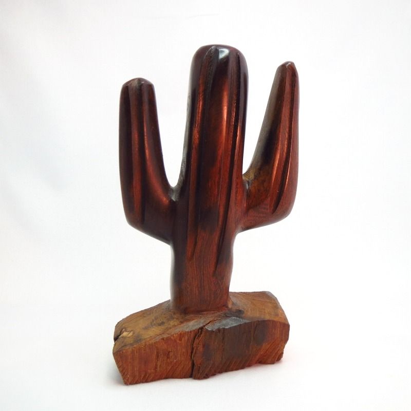 Carved Ironwood Cactus objet  M-Large 1