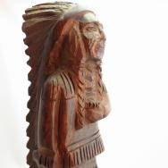 Vintage Carved Ironwood Indian Chief Objet