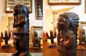 Vintage Carved Ironwood Indian Chief Objet