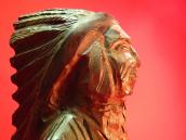 Vintage Carved Ironwood Indian Chief Objet