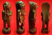 Vintage Carved Ironwood Indian Chief Objet