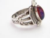 Vtg【Maisel's】T-bird Face Tourist Ring w/DragonsBreath c.1950