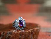 Vtg【Maisel's】T-bird Face Tourist Ring w/DragonsBreath c.1950