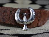 Vintage Navajo Casted Silver T-bird Shape Pin Brooch c.1945～