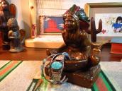 Antique Naked Indian Chief Plaster Tray  c.1930