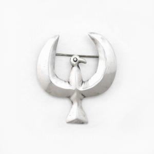 Vintage Navajo Casted Silver T-bird Shape Pin Brooch c.1945～