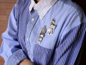 【Norman Honie Sr.】Vtg Hopi Overlay Hemis Katsina Pin c.1960～