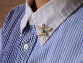 Atq Zuni or Navajo Knifewing Shaped Small Pin w/TQ  c.1930～