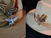 Atq Zuni or Navajo Knifewing Shaped Small Pin w/TQ  c.1930～