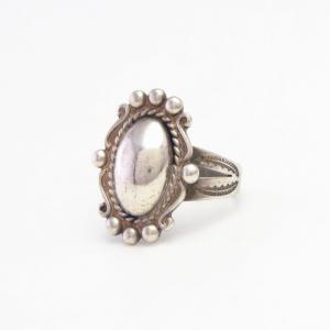 Vtg【BELL TRADING POST】Silver Concho Face Small Ring  c.1950～