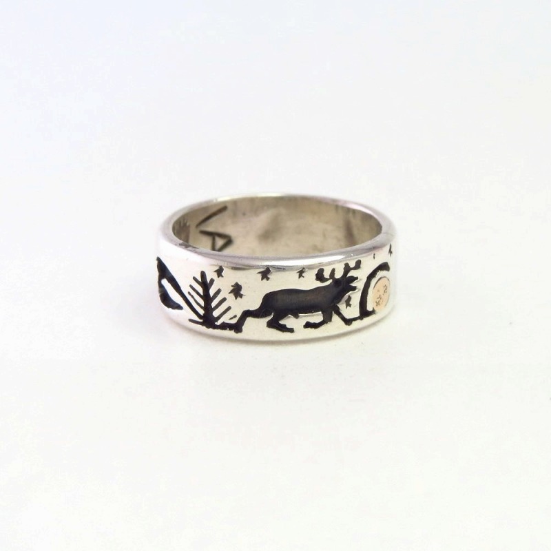 【Vidal Aragon】 Kewa Old "Storyteller" Small Ring  c.1980～