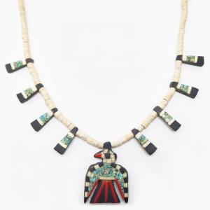 Antique Kewa/Santo Domingo Batterybird Necklace  c.1930～