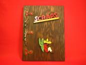 Antique Mexican Wood Album Book 【Scraps】  c.1940