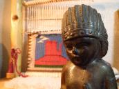 Antique Cast Metal 【Indian Boy】 Coin Bank   c.1920