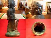 Antique Cast Metal 【Indian Boy】 Coin Bank   c.1920