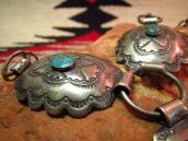 Antique Concho Necklace w/Turquoise  c.1930