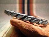Vintage Stamped Twisted Silver Wire Cuff  c.1950