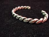 Vintage Stamped Twisted Silver Wire Cuff  c.1950